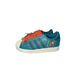 Adidas Superstar Disney Brave Merida Kids 13.5K Teal Orange Shell Toe